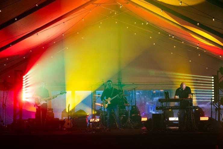 live band at million mile celebration