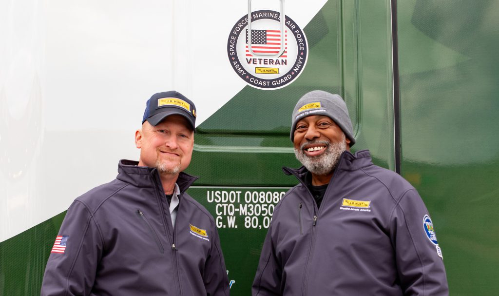 Two J.B. Hunt veteran drivers.