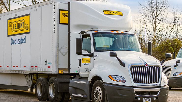 J.B. Hunt dedicated tractor trailer