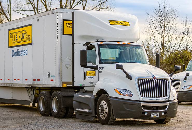 J.B. Hunt dedicated tractor trailer